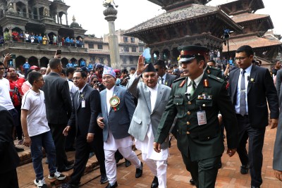 राष्ट्रपतिद्वारा पाटन कृष्ण मन्दिर दर्शन